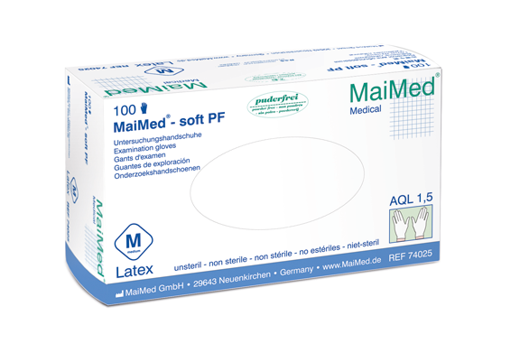MaiMed® soft PF Einmalhandschuhe, Latex, ungepudert